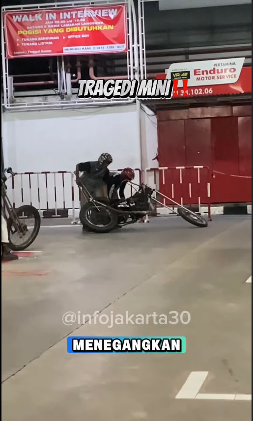 Motor choper terjatuh